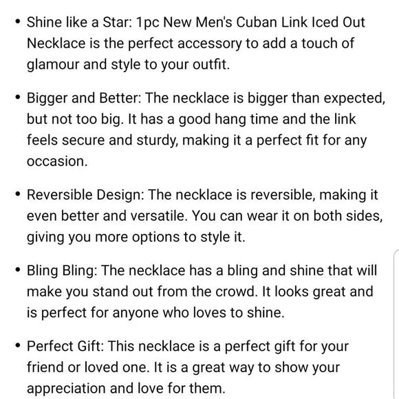 Iced Out 24" Cuban Link Cubic Zirconia Hip Hop Necklace New - Picture 8 of 11